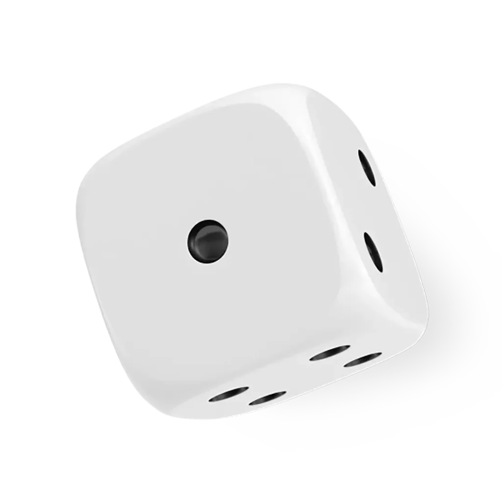 HM3 Legal one point of contact service white die with one dot