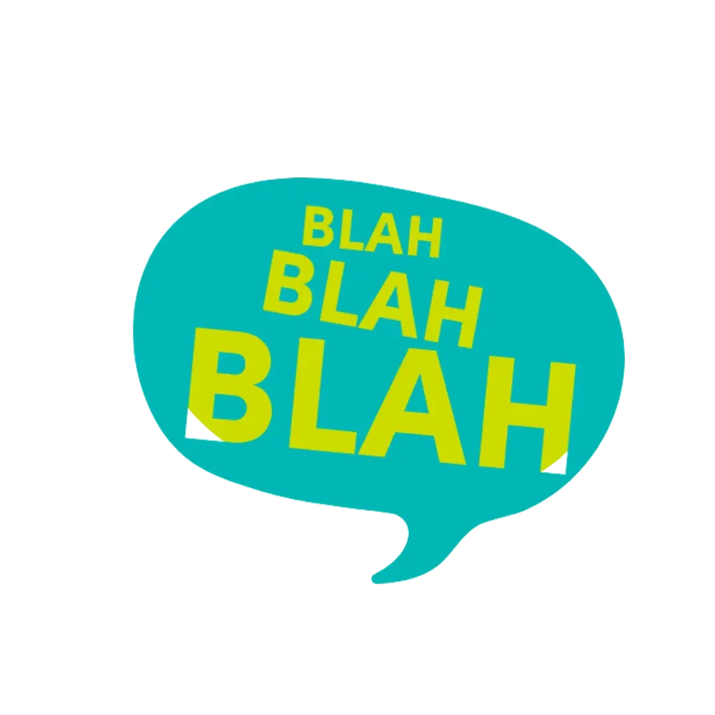HM3 Legal plain English promise 'blah, blah, blah' speech balloon