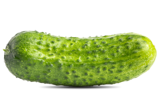 Green curly gherkin